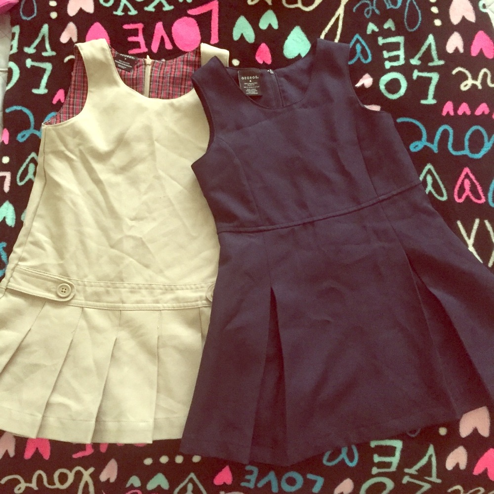 Girls size 5 variety brand lot of school uniforms